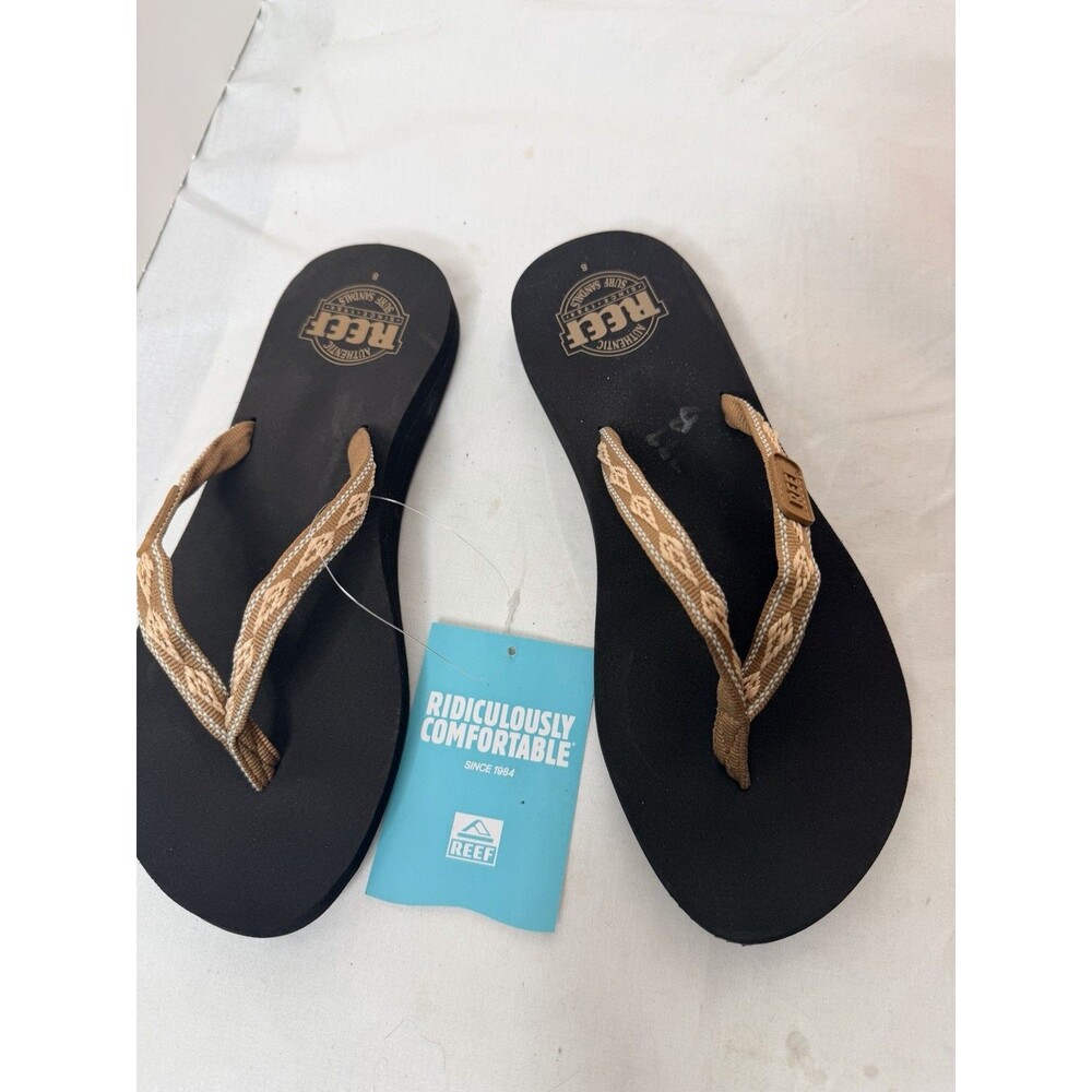 Reef Women's Ginger Sandals US SIZE 8 NEW NWT Brown Prach Flip Flops Thongs